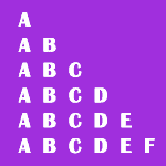 Right Angle Triangle Character Pattern in Java: Pattern 2