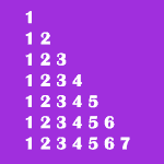 Java Program to print Half Pyramid using Numbers