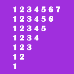 Inverted Half Pyramid using Numbers in Java