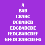 Alphabet Pyramid Pattern in Java: pattern 2
