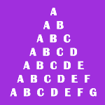 Alphabet Pyramid Pattern in Java: pattern 3