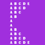 2 Different Alphabet Patterns in Java (half hourglass)