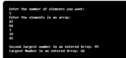 Java Program To Find The Second Largest Number In An Array Simple Code