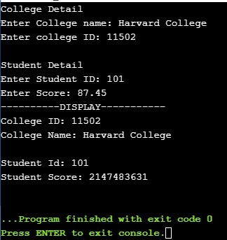 Nested structure in C