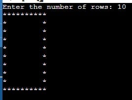 Hollow square star pattern in java